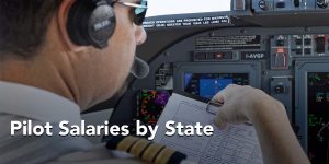 Average salaries by state for pilots in the United States.